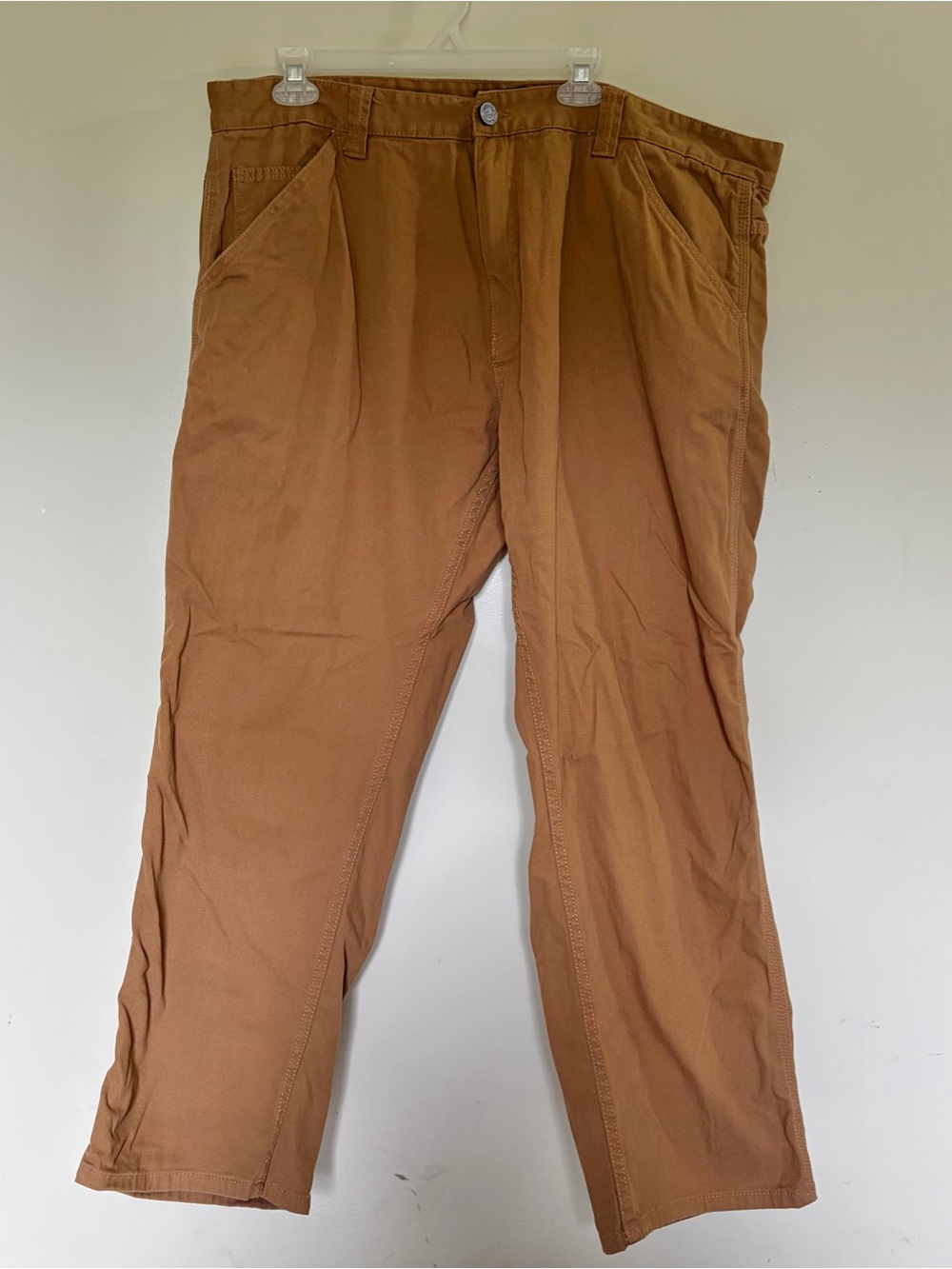 Ridgecut Toughwear Men’s 42X30 Brown Canvas Carpenter Work Pants Distressed Tan